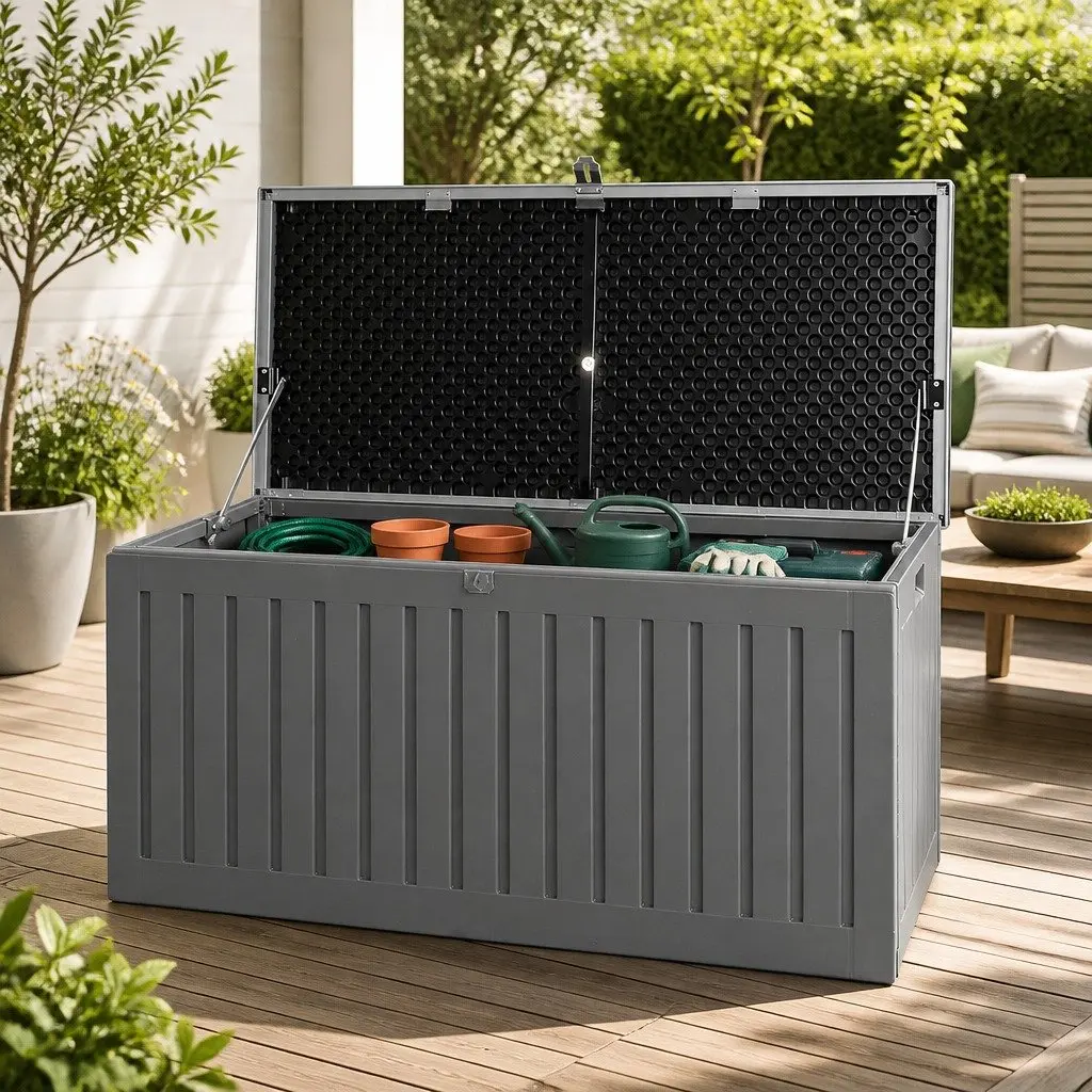 270L Outdoor Storage Box with Bench