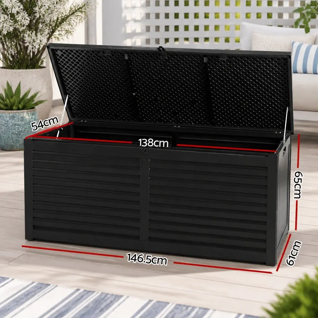 Outdoor Storage Box for Garden 490L Black