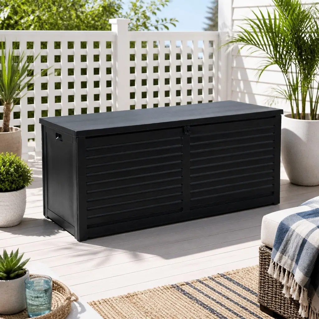 Outdoor Storage Box for Garden 490L Black