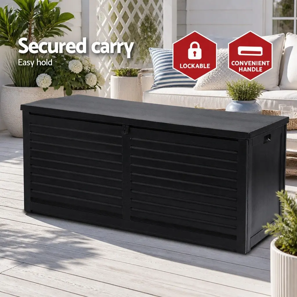Outdoor Storage Box for Garden 490L Black