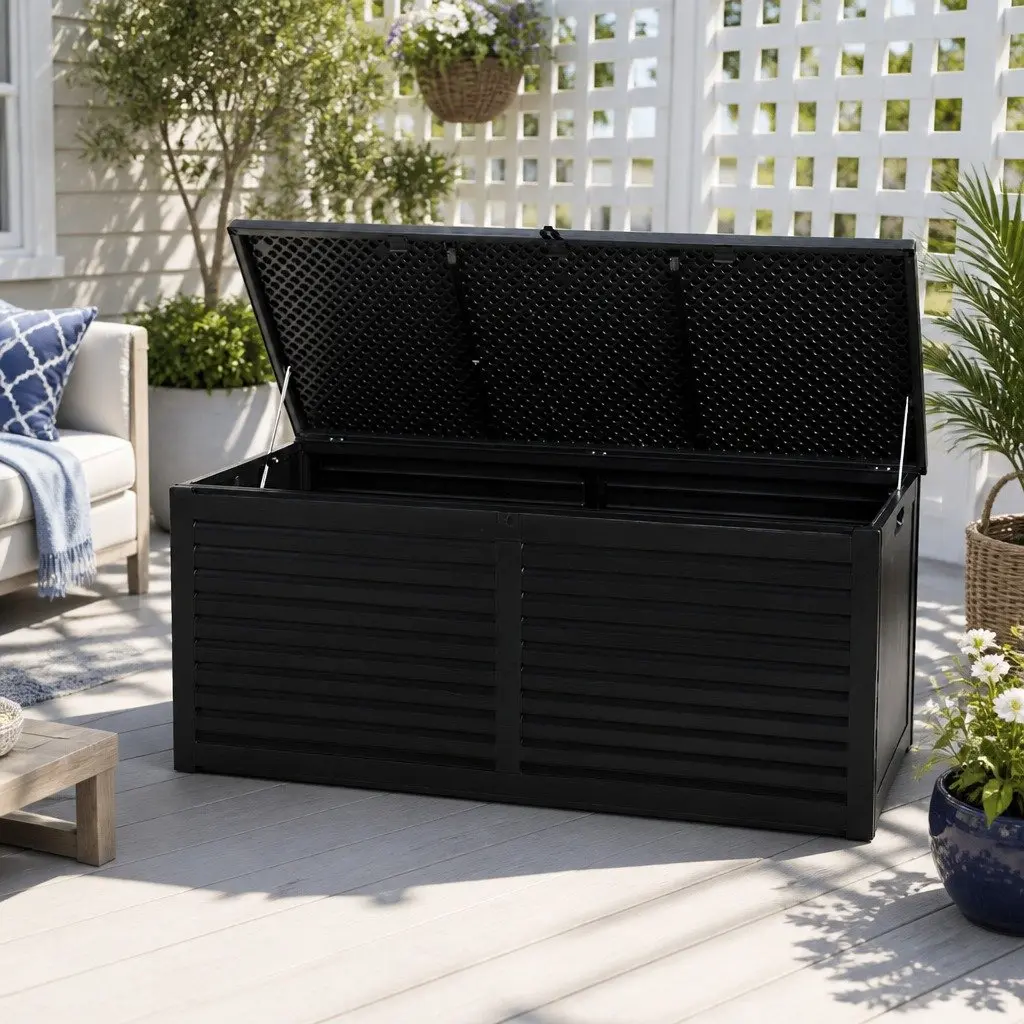 Outdoor Storage Box for Garden 490L Black
