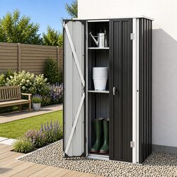 Steel Vertical Garden Shed: 79cm x 56cm x 178.5cm