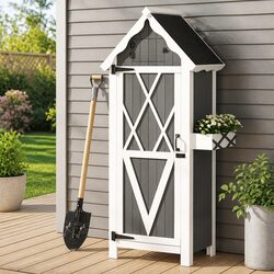 Dimensions and Features of the Wooden Outdoor Storage Cabinet