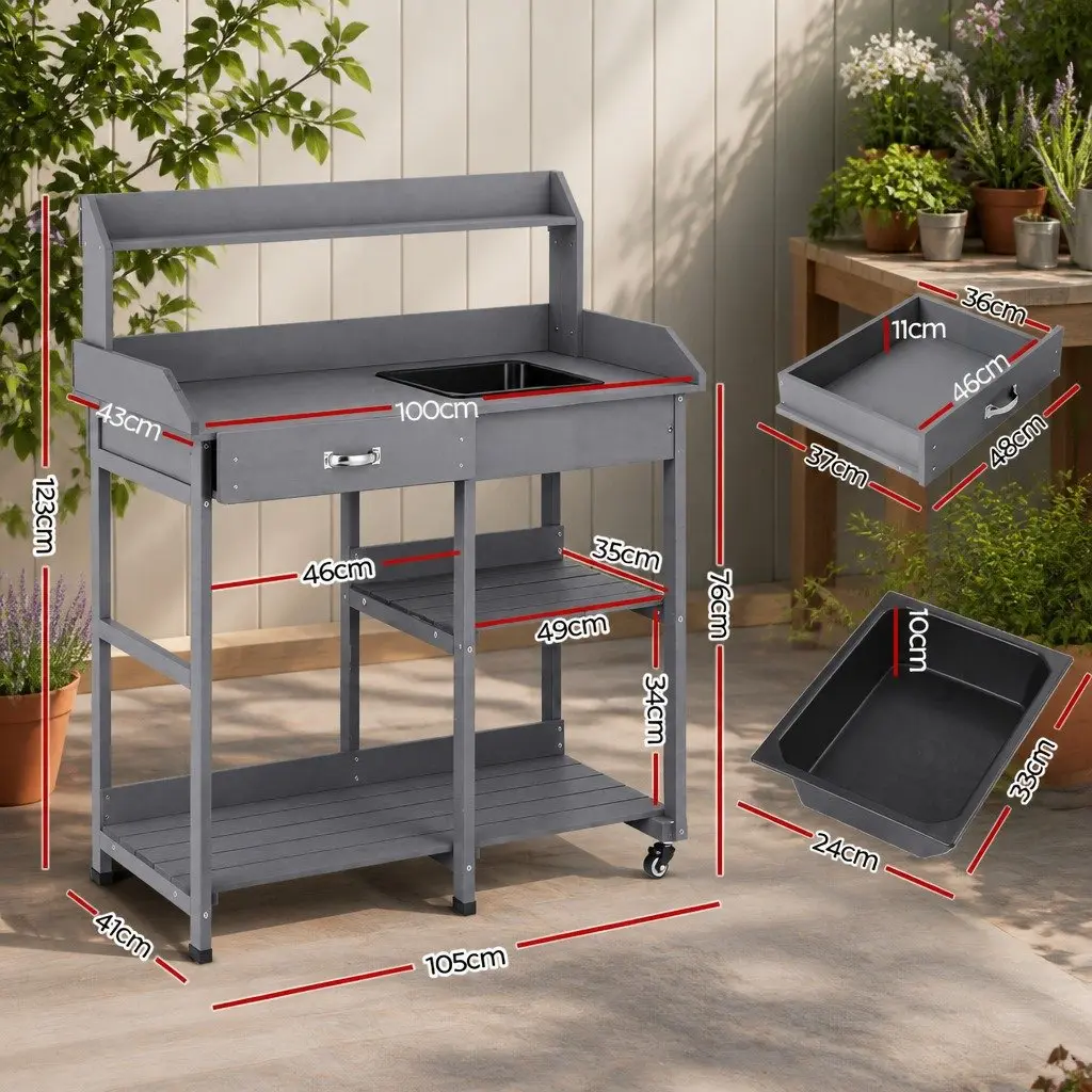 Outdoor Potting Bench Workstation