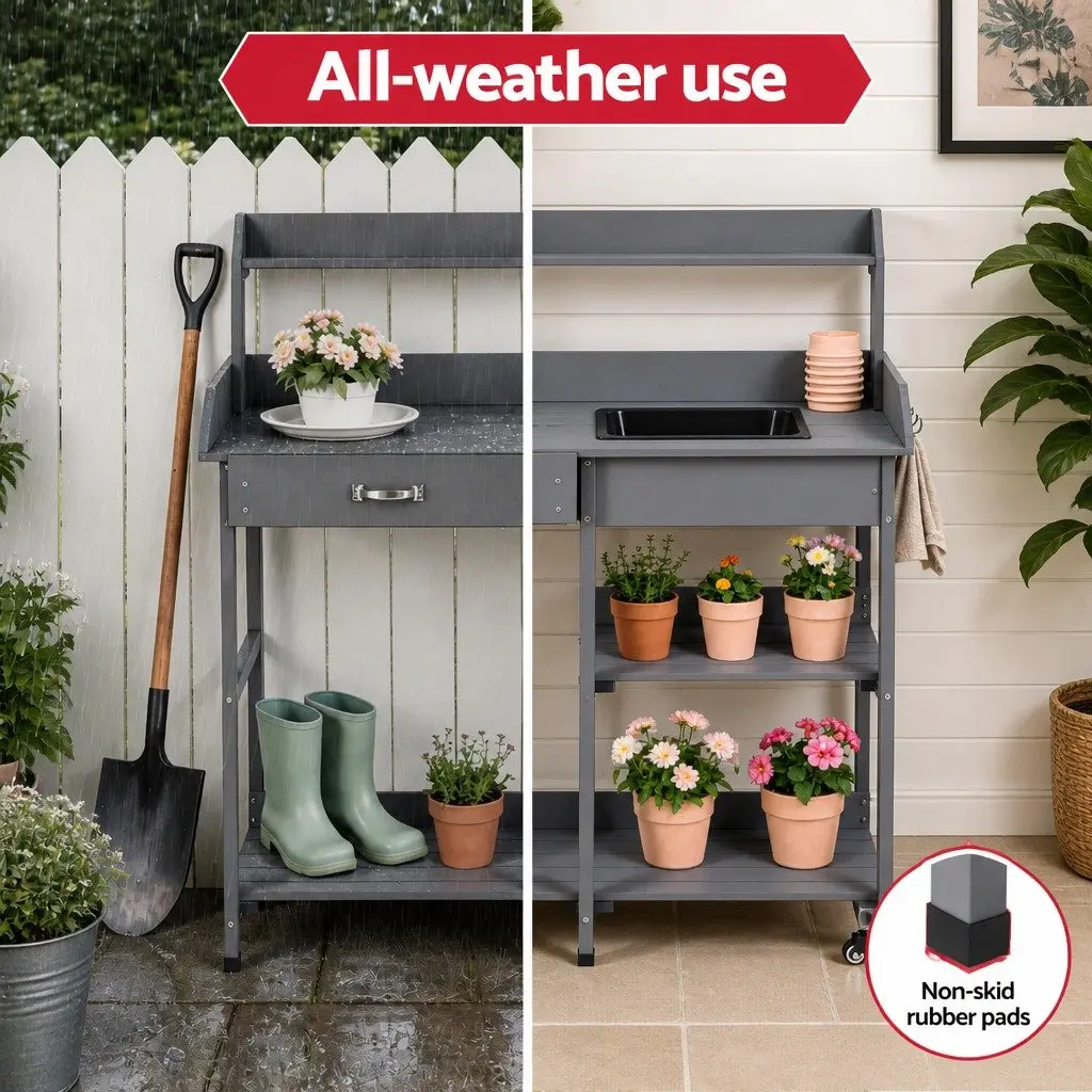 Outdoor Potting Bench Workstation