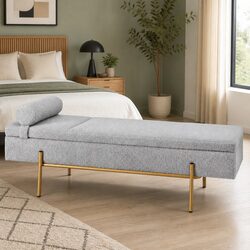 Dimensions and Specs of the 140cm Grey Boucle Storage Ottoman