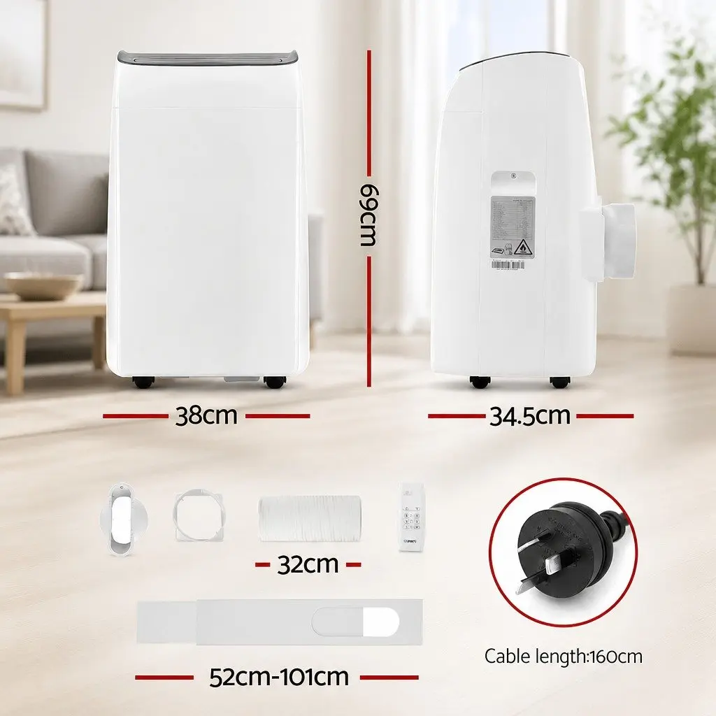 Portable Air Conditioner 12000BTU Cooling Dehumidifier Fan White