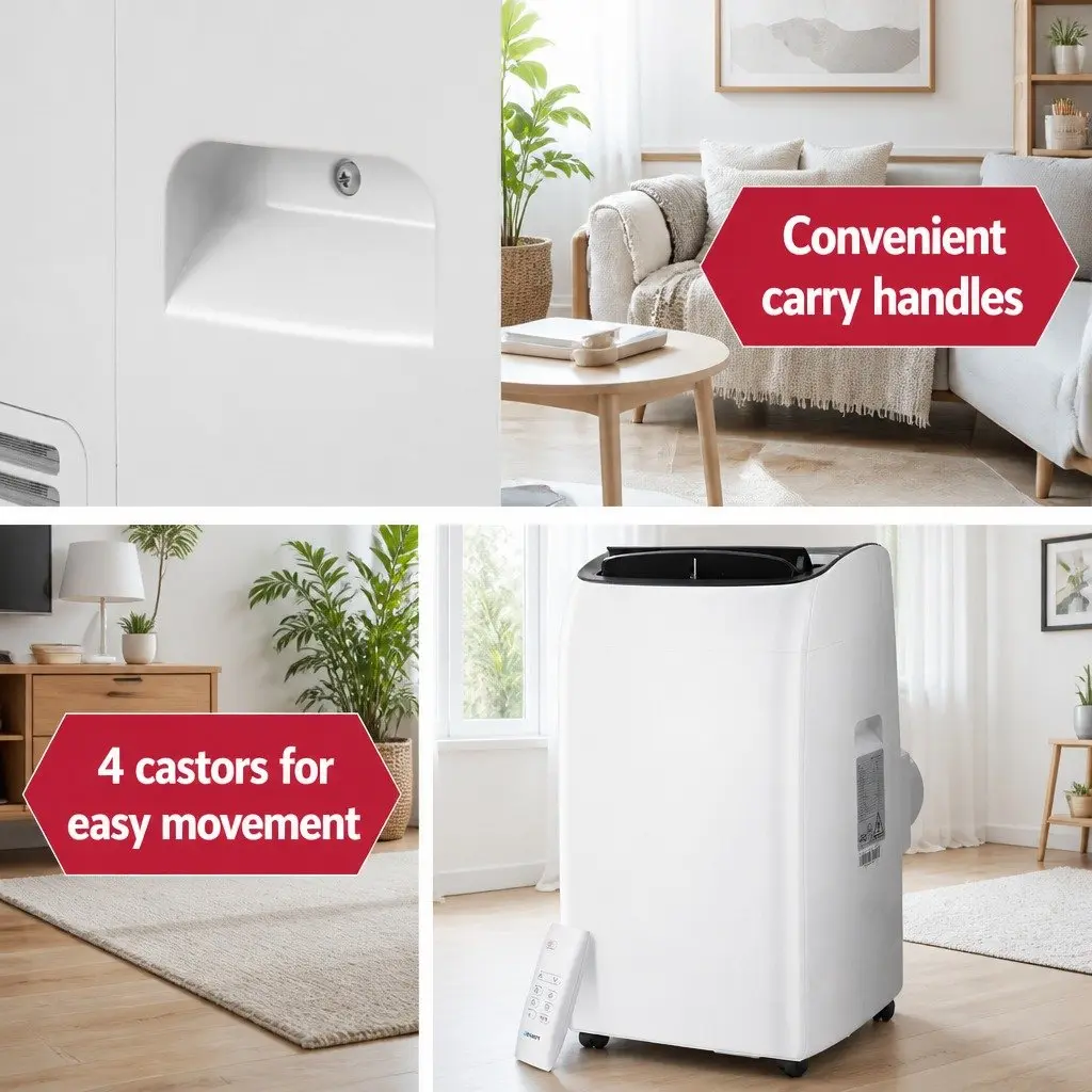Portable Air Conditioner 12000BTU Cooling Dehumidifier Fan White