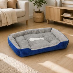 Pet Bed Dog Beds Mattress Medium M Navy Soft Warm Comfortable Sleep Bedding