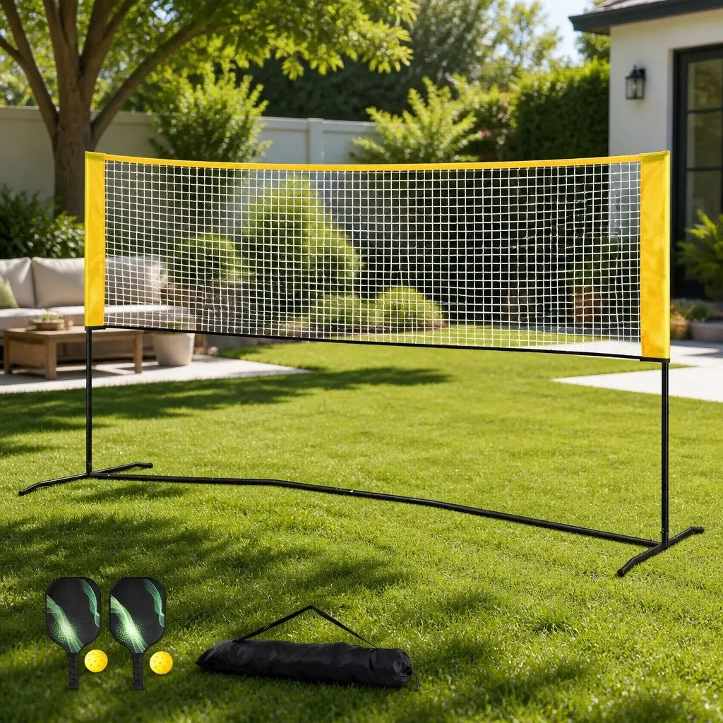 Portable Sports Net for Outdoor Use 10ft Adjustable Height for Pickleball Badminton Tennis Volleyball