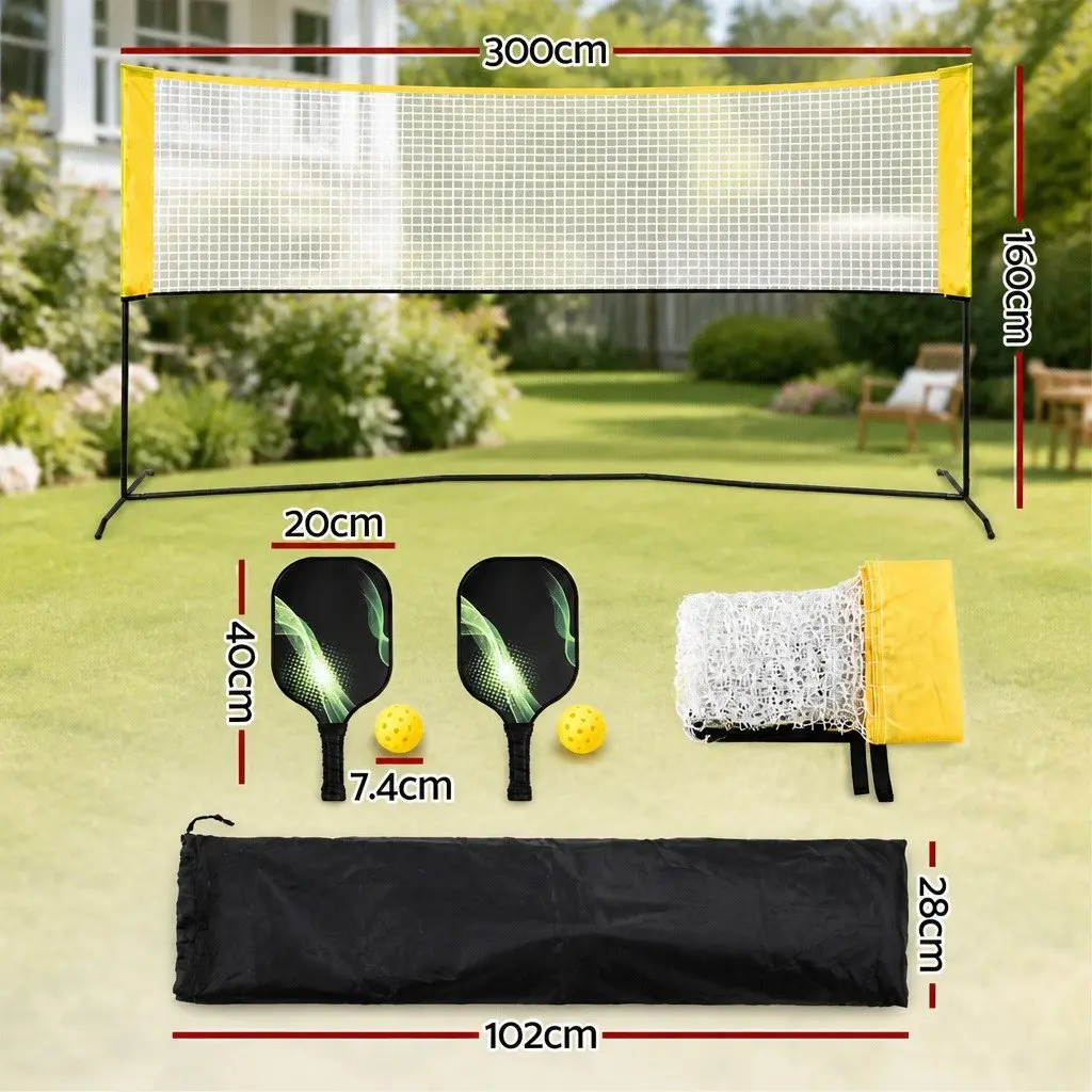 Portable Sports Net for Outdoor Use 10ft Adjustable Height for Pickleball Badminton Tennis Volleyball