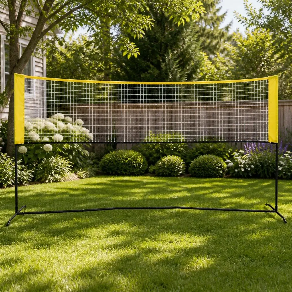 Portable Sports Net for Outdoor Use 10ft Adjustable Height for Pickleball Badminton Tennis Volleyball