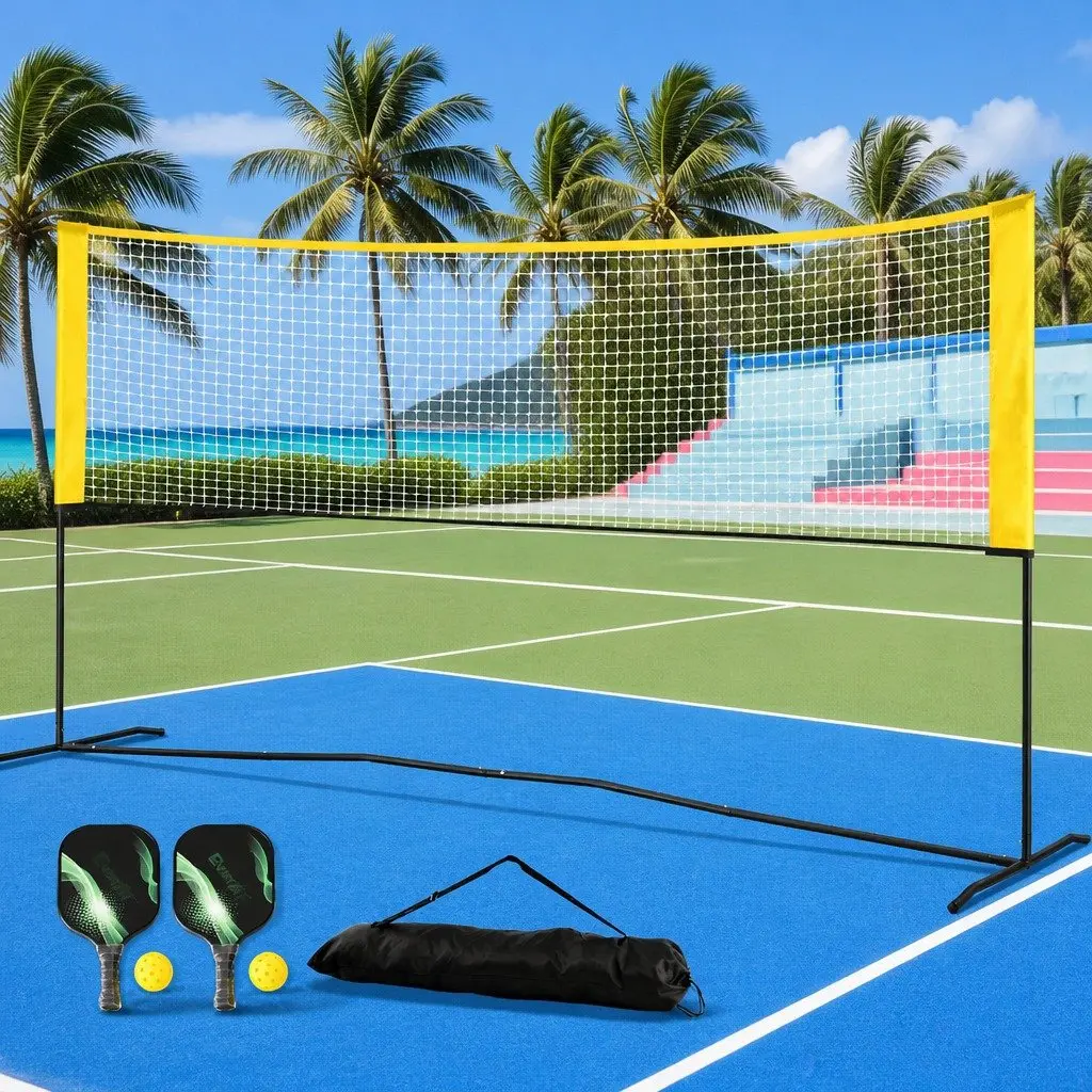 Portable Sports Net for Outdoor Use 10ft Adjustable Height for Pickleball Badminton Tennis Volleyball
