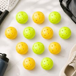 12PC Pickleball Set: 74mm Diameter, PE Material