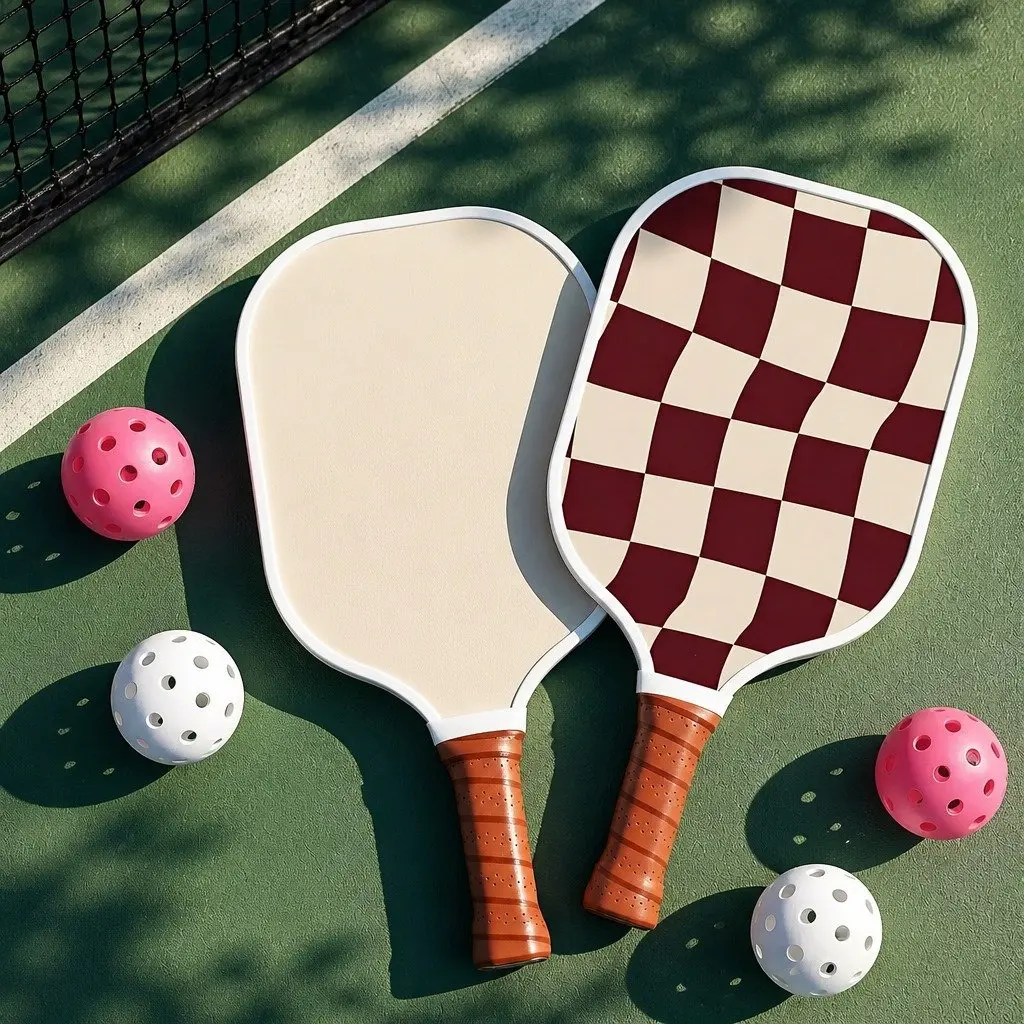 Pickleball Paddle Set for Sports and Fitness with Honeycomb Core Fibreglass Racquets and Carry Bag