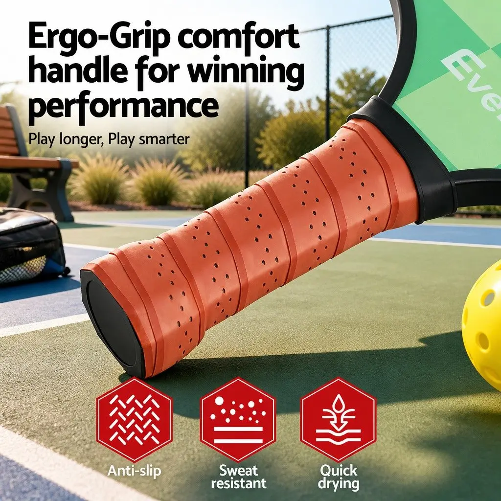 Pickleball Paddle Set for Outdoor Play 2 Piece 40cm with 4 Balls and Portable Bags