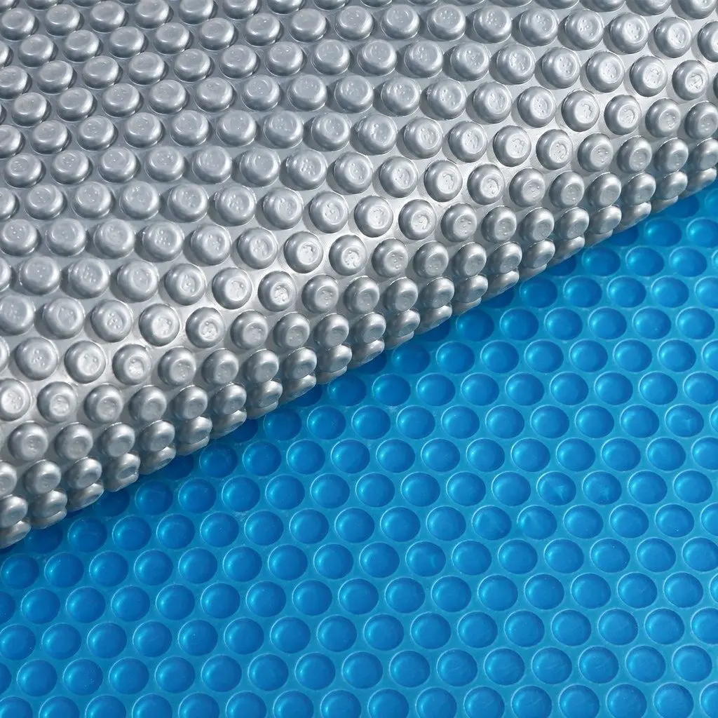 Solar Swimming Pool Cover 10 x 4.7M 400 Micron Bubble Blue Silver