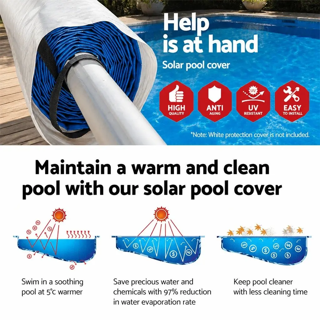 10x4m Solar Pool Cover & Roller System