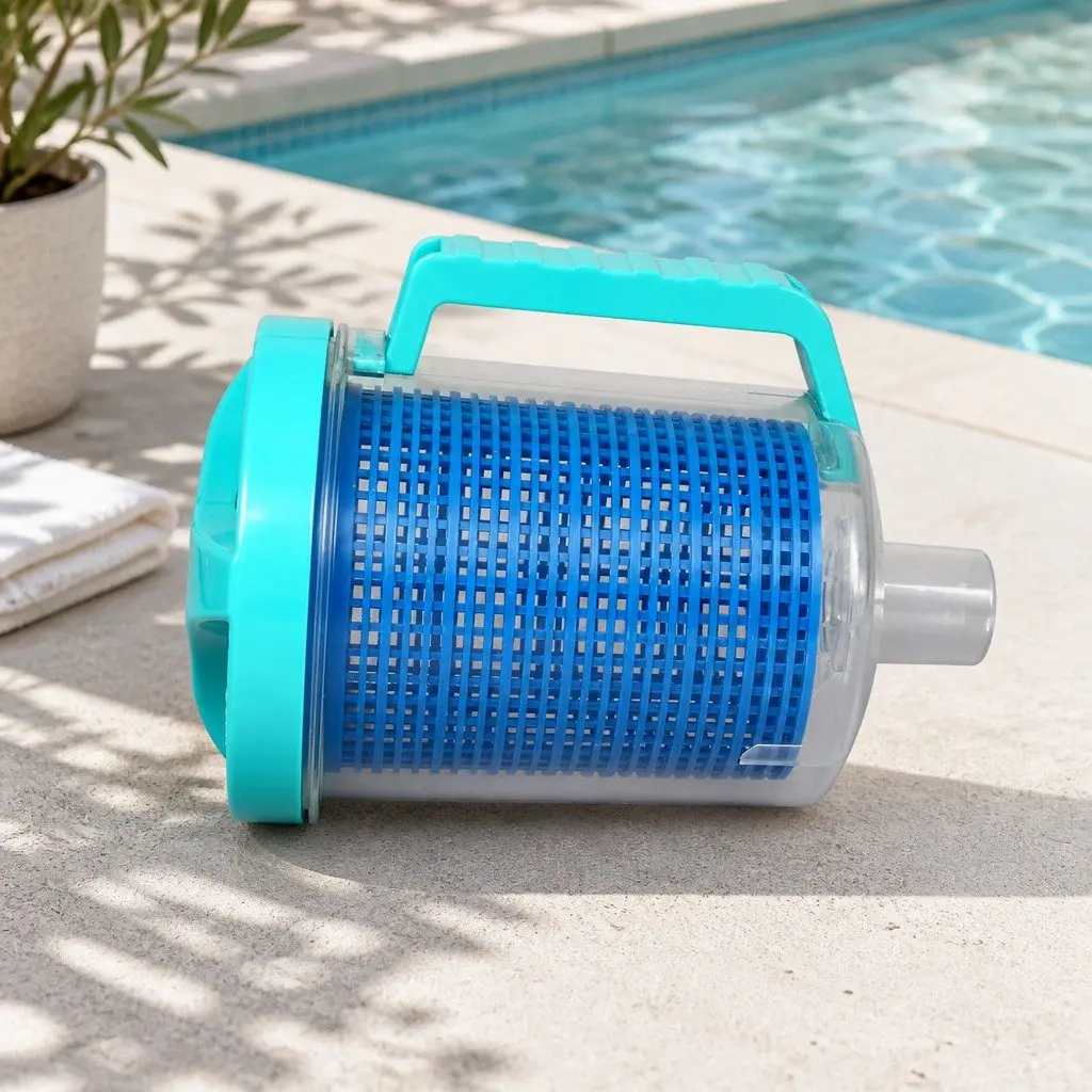 Pool Leaf Canister Suction Medium Clear Container Debris Catcher Filter System