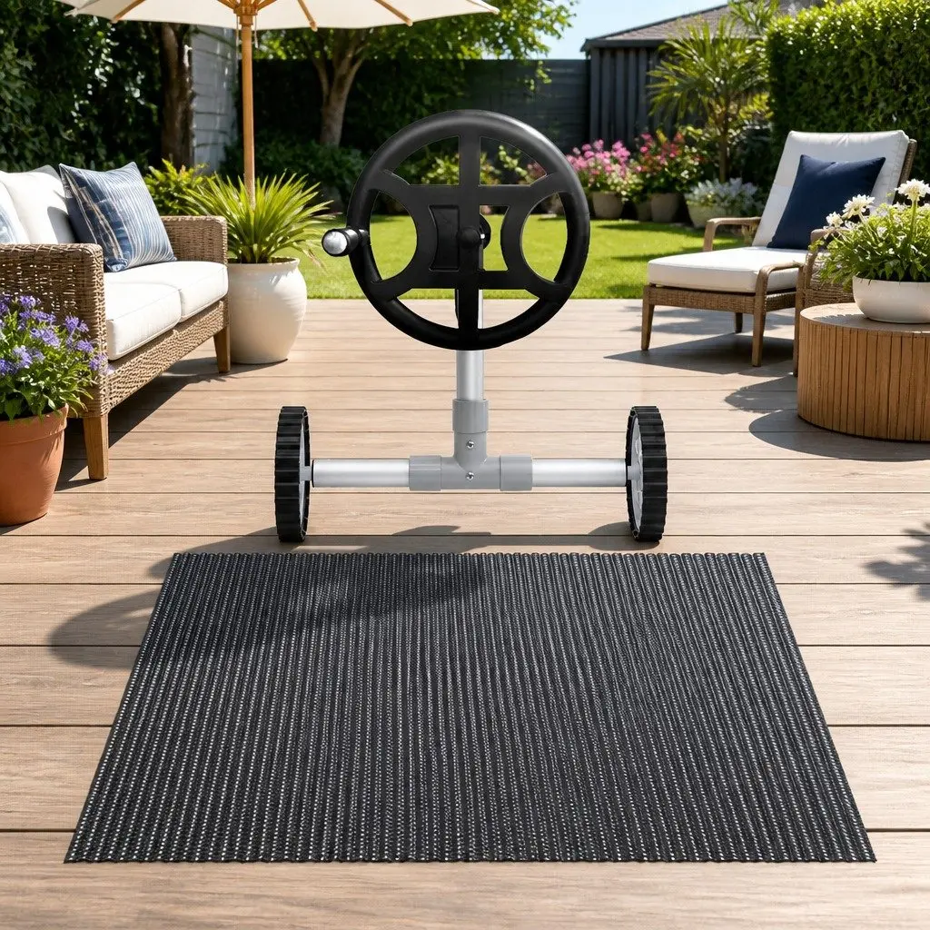 Solar Pool Cover 600 Micron 6.5m x 3m with Aluminium Roller