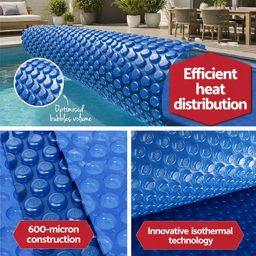 6.5m x 3m Solar Pool Cover and Aluminium Roller