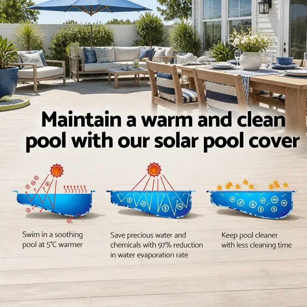 Solar Pool Cover 6.5x3m 500 Micron