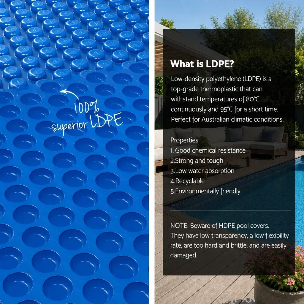 Pool Cover 6.5x3m Solar Blanket 600 Micron Bubble Blue Swimming Pool Protection