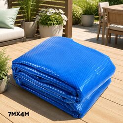 Pool Cover 7x4m 500 Micron Solar Blanket with Aluminium Roller 5.5m Width