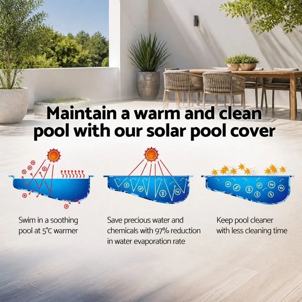 Solar Pool Cover 8x4.2m, 500 Micron