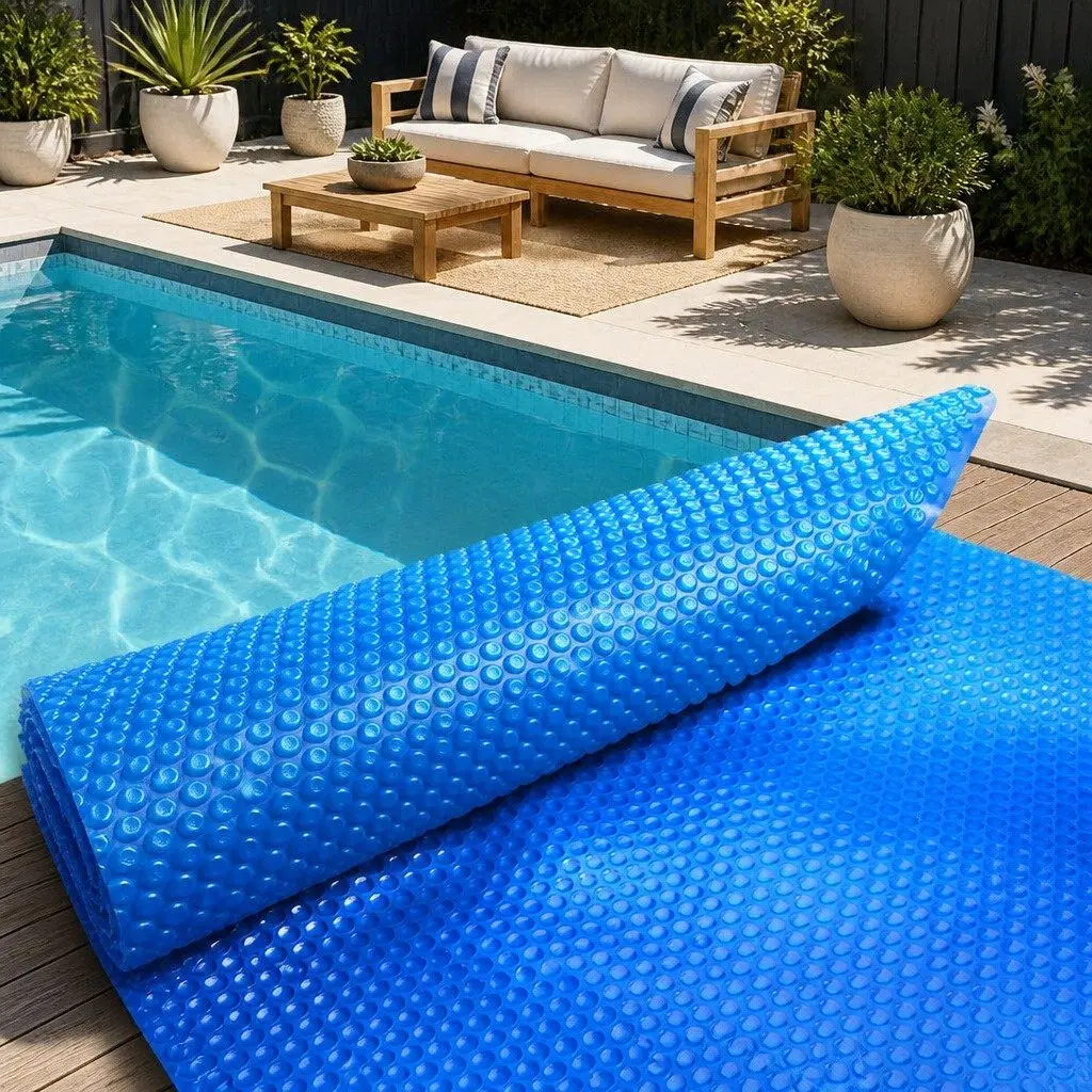 Solar Pool Cover for Swimming Pool 8M x 4.2M 400 Micron Blue