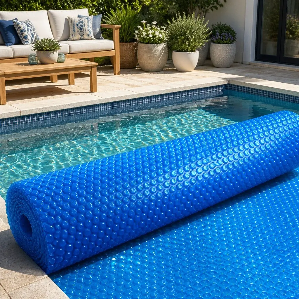 Solar Pool Cover for Swimming Pool 8M x 4.2M 400 Micron Blue