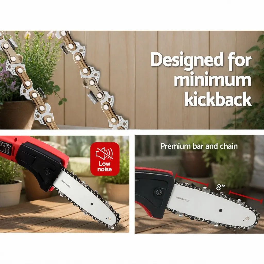 Cordless Chainsaw Trimmer for Garden 8 Inch Blade 2.7m Reach