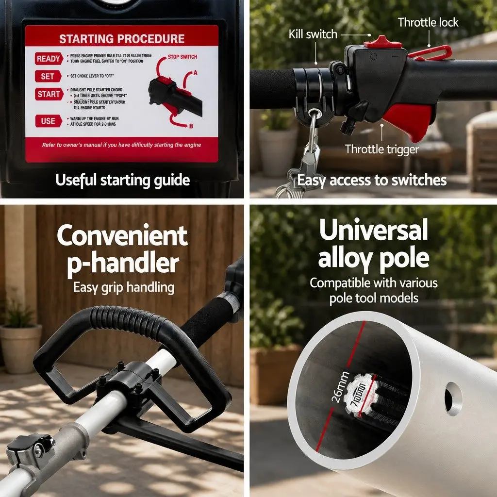 4 Stroke Pole Chainsaw with 31cc Engine