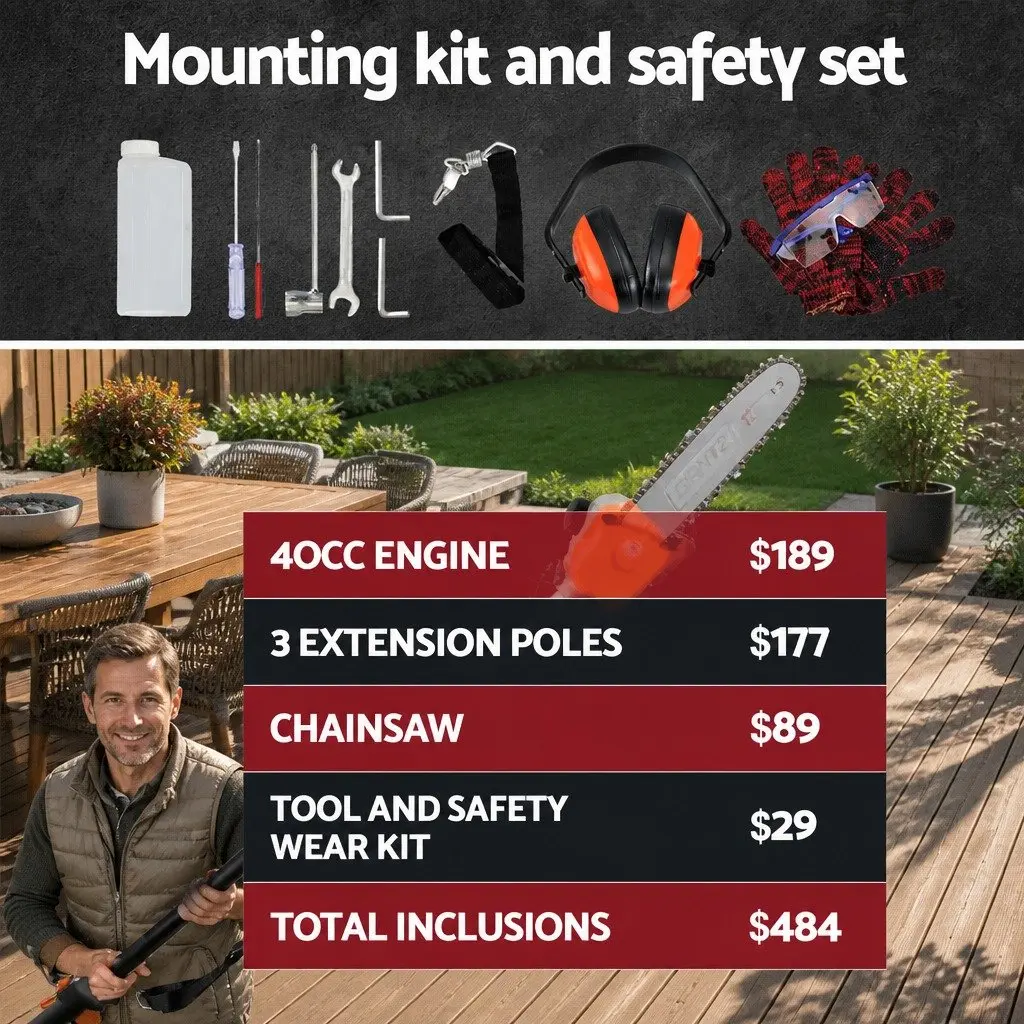 4 Stroke Pole Chainsaw with 31cc Engine