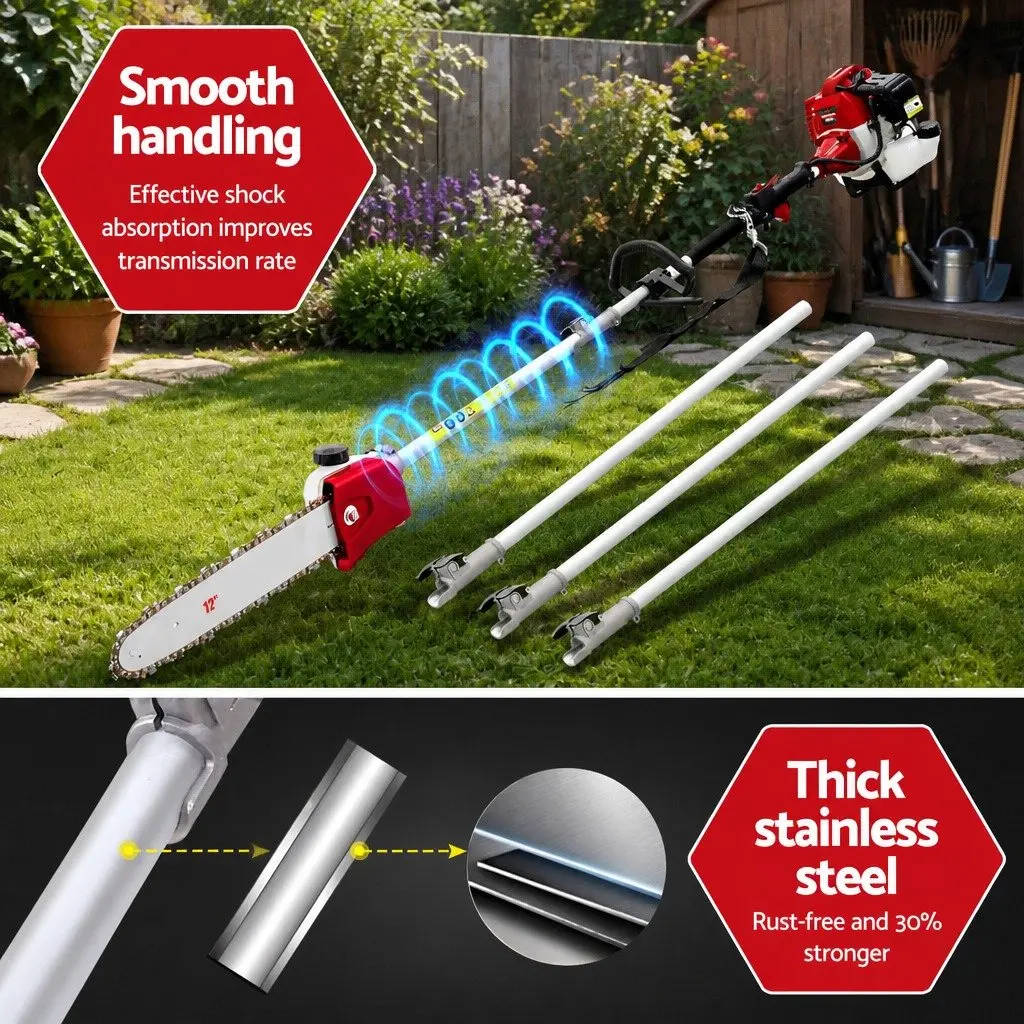 52cc Pole Chainsaw Garden Tool 12 Inch Bar 7 In 1 Multi Tool System