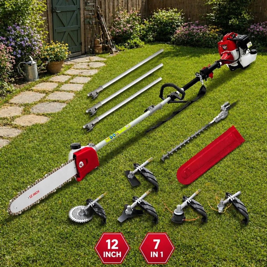 52cc Pole Chainsaw Garden Tool 12 Inch Bar 7 In 1 Multi Tool System