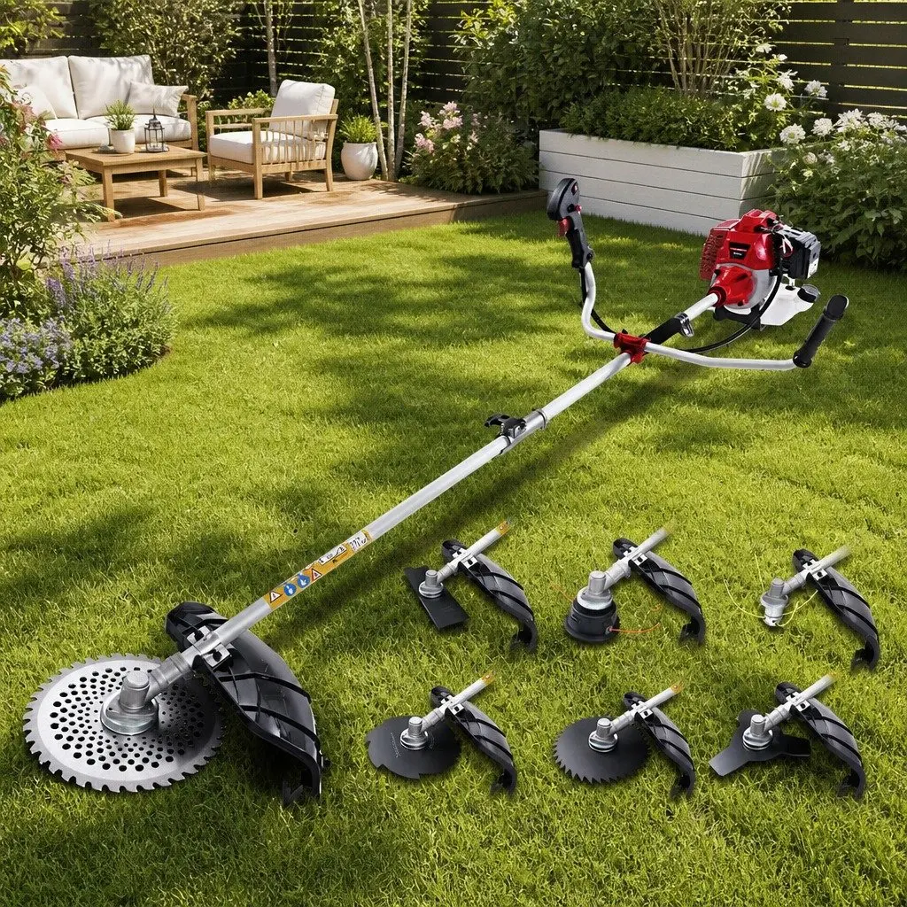 7 in 1 Pole Chainsaw Multi Tool for Garden Maintenance 52cc 2 Stroke Petrol Engine