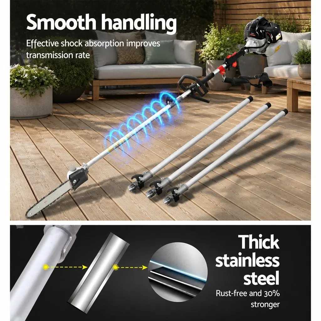 65cc Petrol Pole Chainsaw Hedge Trimmer Tool 5.6m Reach