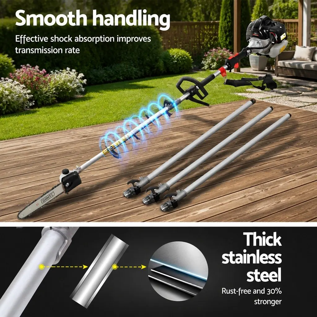 65CC Pole Chainsaw Pruning Tool Extended Reach for Tree Trimming 5.6 Metres