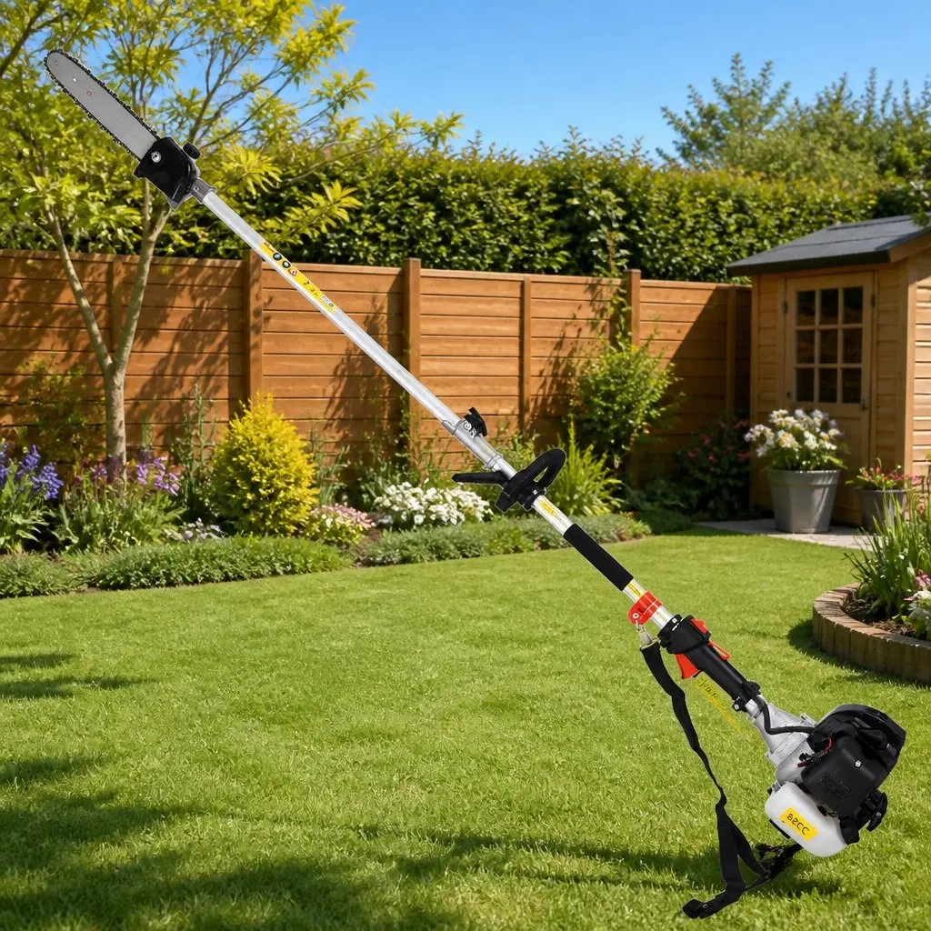 62CC Pole Chainsaw Hedge Trimmer Brush Cutter Whipper Snipper 9-in-1 Garden Tool