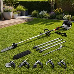 62cc Pole Chainsaw Hedge Trimmer with 7 Interchangeable Tools