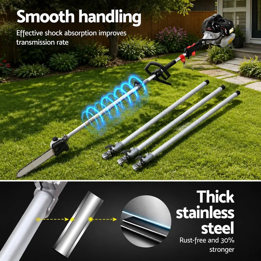 Pole Chainsaw for Pruning Trees 63cc Petrol 12in Bar 5.6m Reach