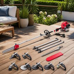 62CC Pole Chainsaw Hedge Trimmer Brush Cutter Whipper Snipper 9-in-1 Tool 5.6m