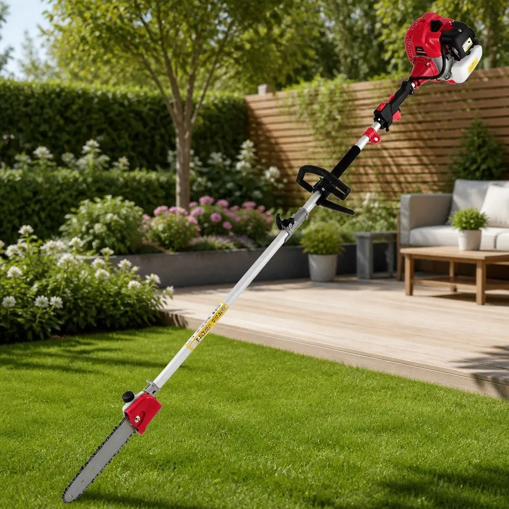 62CC Pole Chainsaw with Hedge Trimmer & Brush Cutter