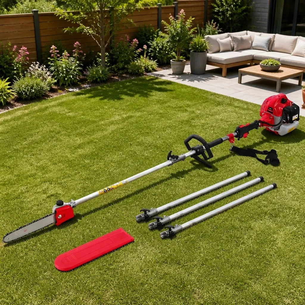 Pole Chainsaw Petrol Pruning Tool 12in Bar 5.6m Reach