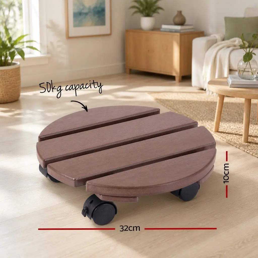 Plant Caddy Rolling Cart Indoor Outdoor Size 32 x 10 cm