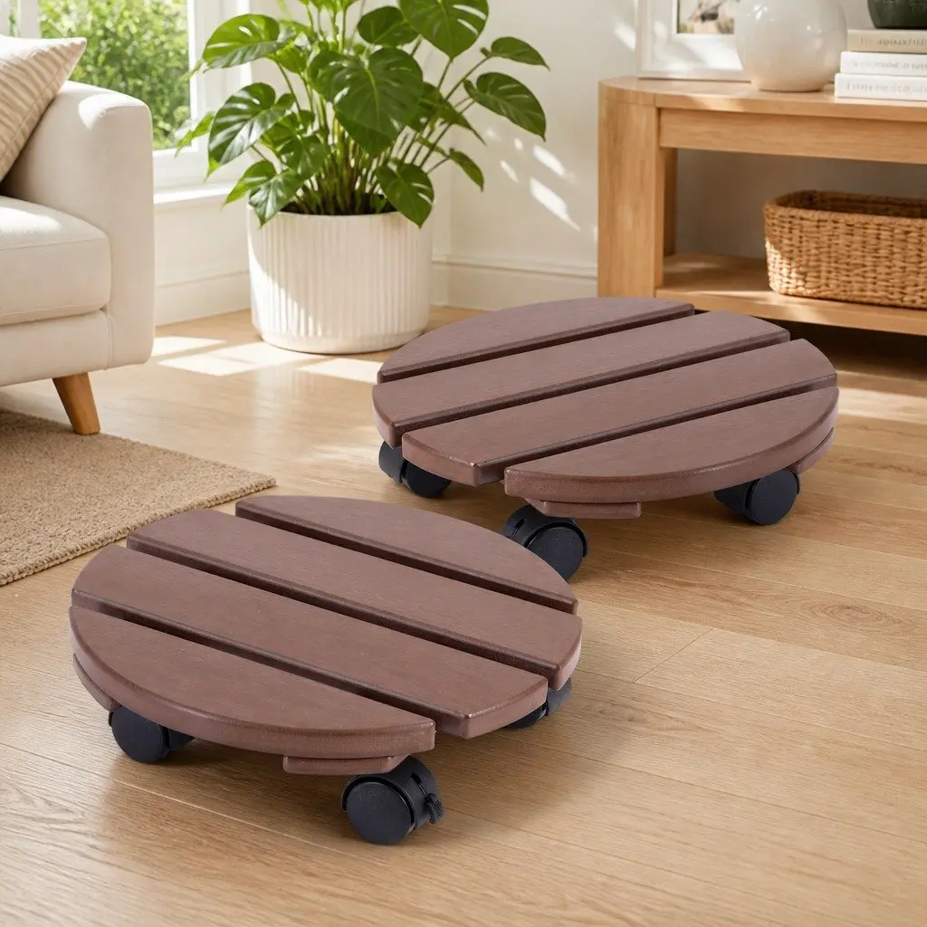 Plant Caddy Rolling Cart Indoor Outdoor Size 32 x 10 cm