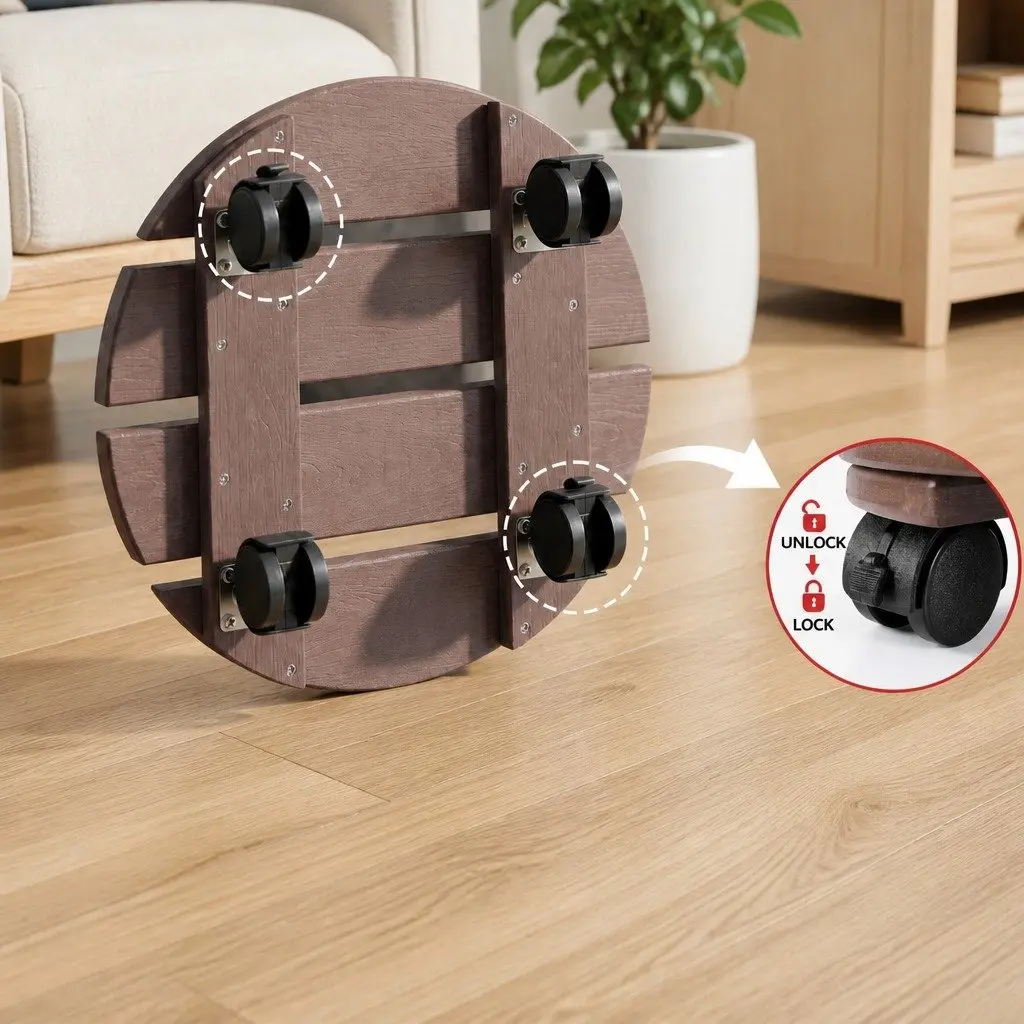 Plant Caddy Rolling Cart Indoor Outdoor Size 32 x 10 cm