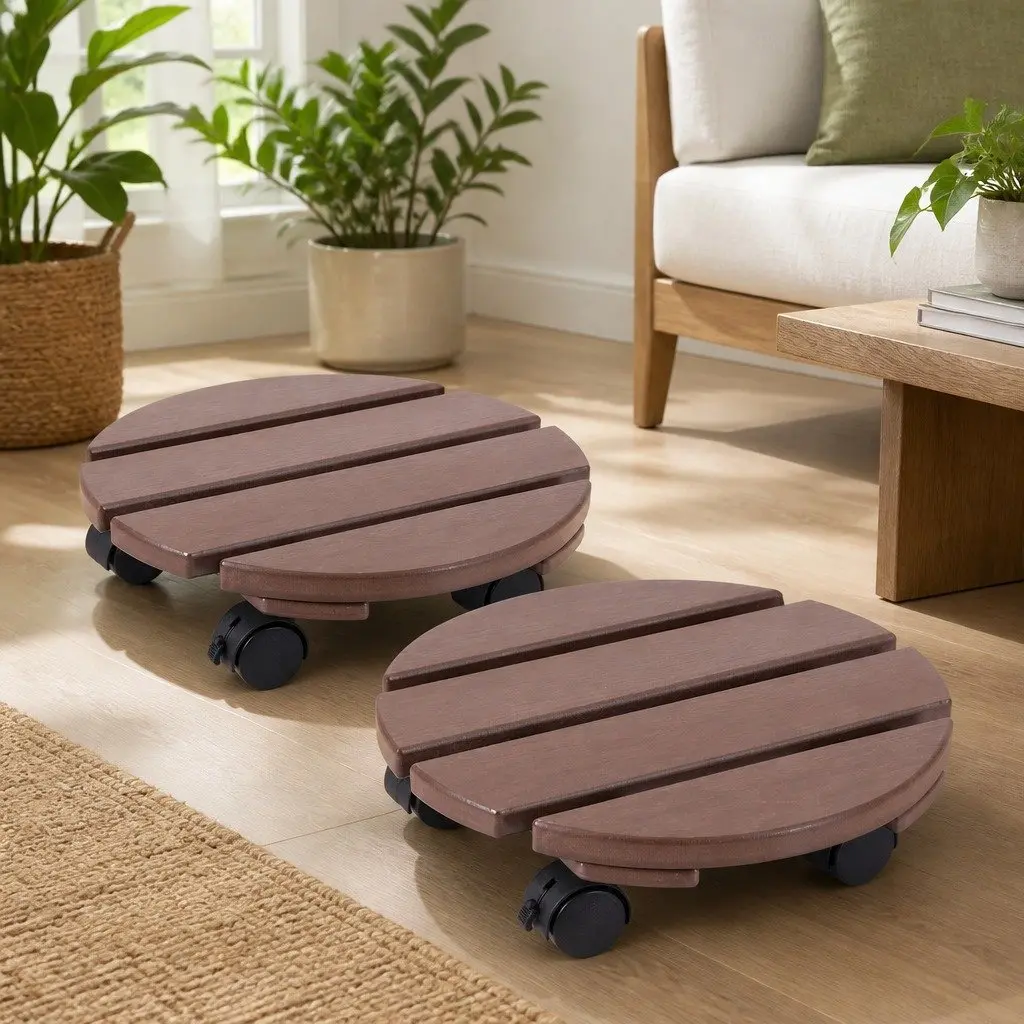 Plant Caddy Rolling Cart Indoor Outdoor Size 32 x 10 cm
