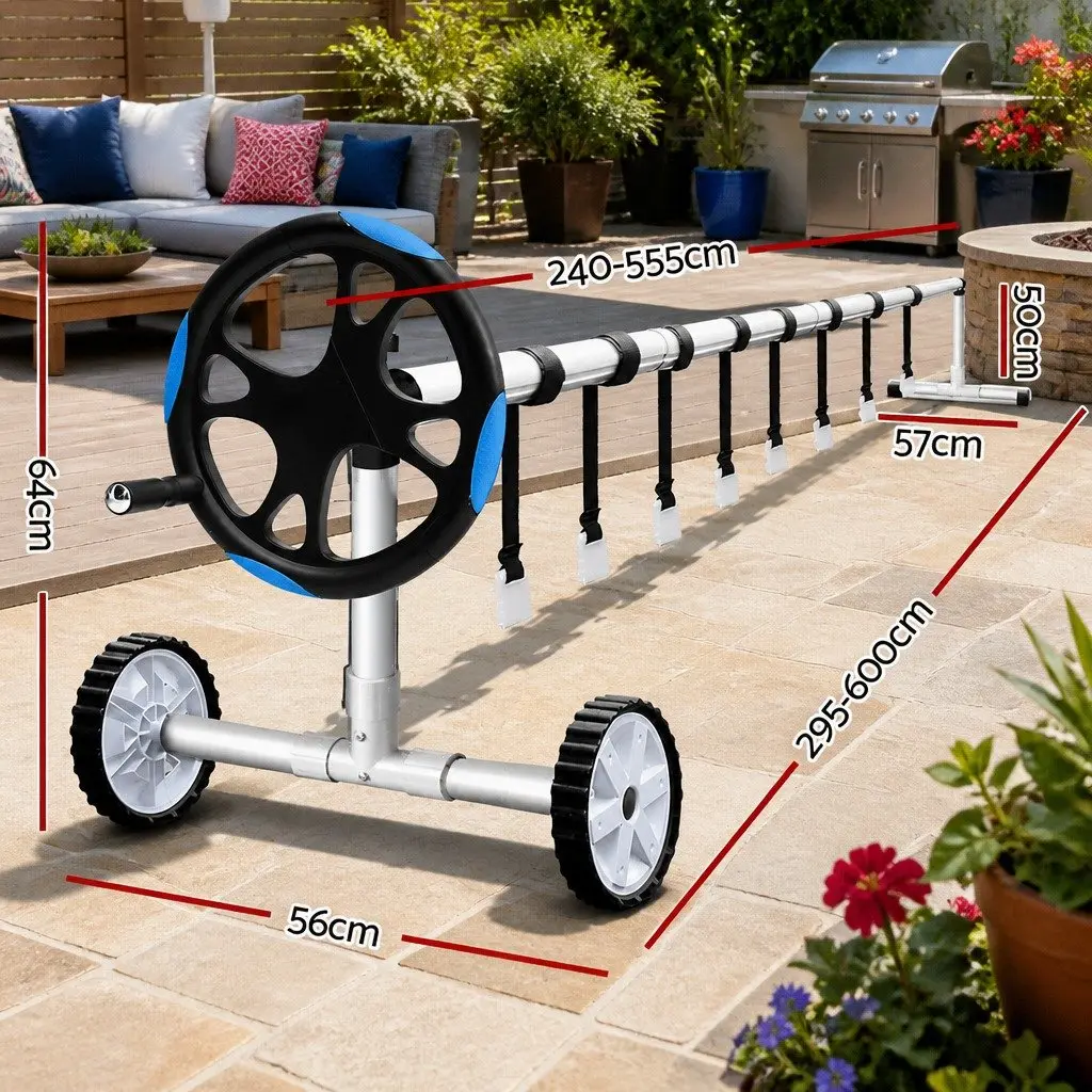 Pool Cover Roller 5.5m Adjustable Aluminium